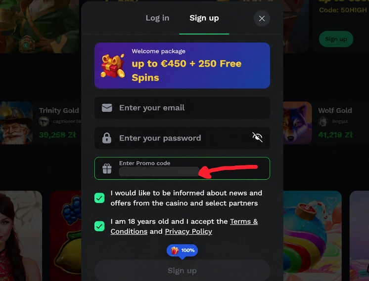 Verifica del BetOnRed bonus code