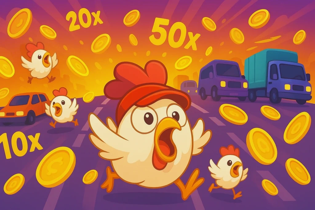 Il pollo attraversa la strada — arte di gioco Chicken Road